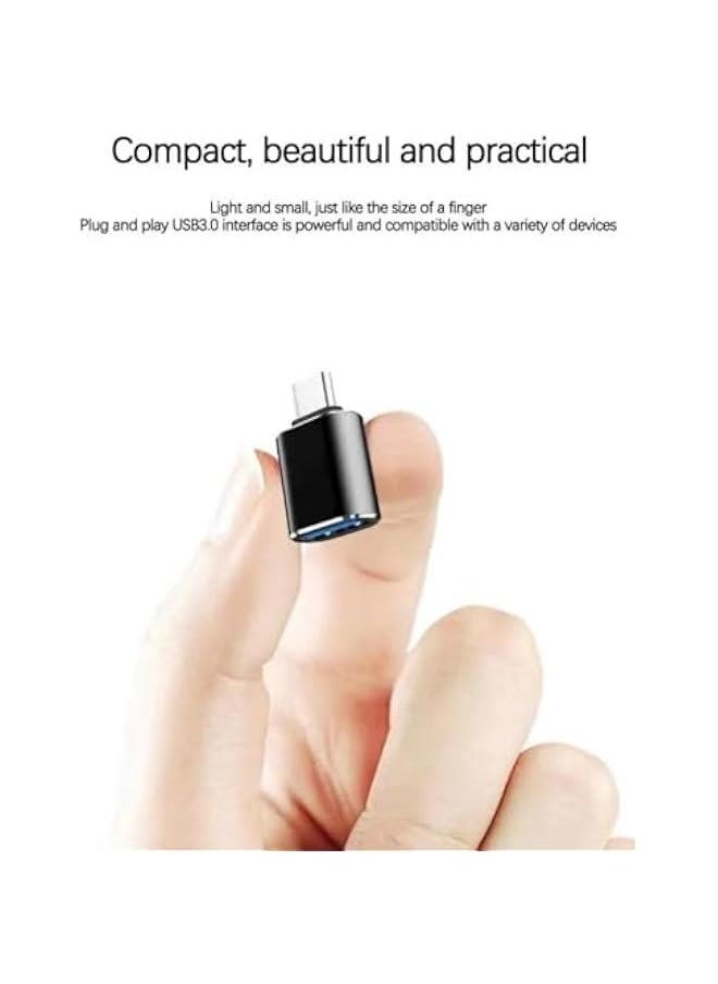 Generic - USB C to USB Adapter (2pcs),Type C to USB 3.0 OTG Adapter Cpatible for Samsung S24 Ultra Series，USB C Female to USB Male Adapte for iPhone 15 Pro Max for iPad,MacBook (Black) - Image 1