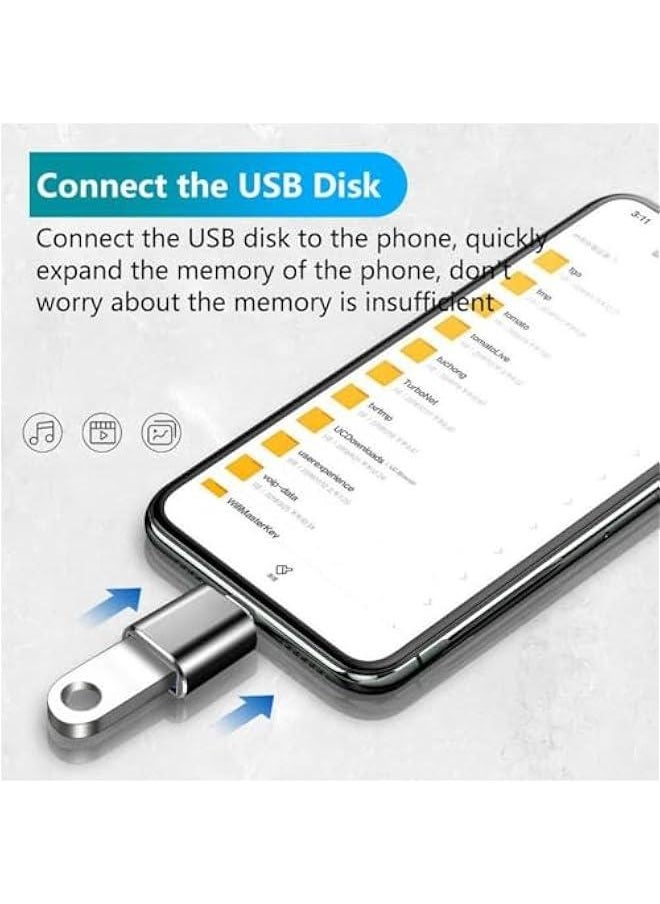 Generic - USB C to USB Adapter (2pcs),Type C to USB 3.0 OTG Adapter Cpatible for Samsung S24 Ultra Series，USB C Female to USB Male Adapte for iPhone 15 Pro Max for iPad,MacBook (Black) - Image 1