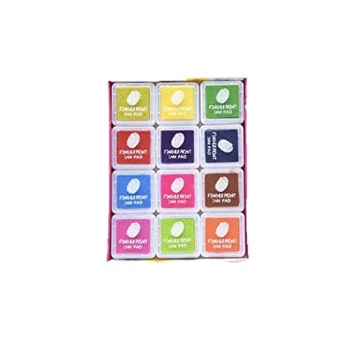KRAFTMASTERS® Ink pad Stamp Coloured Printing Art Craft, Scrap-Booking (Pack of 12 Ink Pad) - Image 1