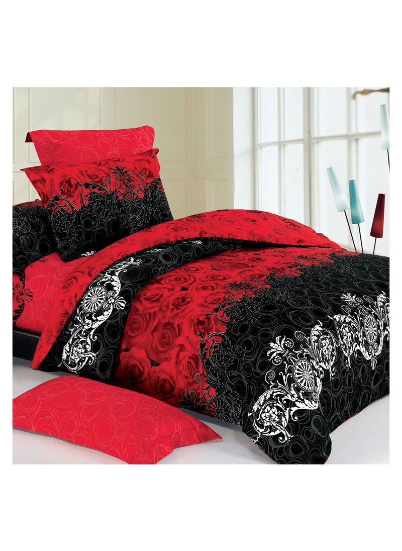Family Bed - stic Bed sheet satin cotton 4 pieces size 180 x 200 cm Model 4011 from Family Bed - Image 1