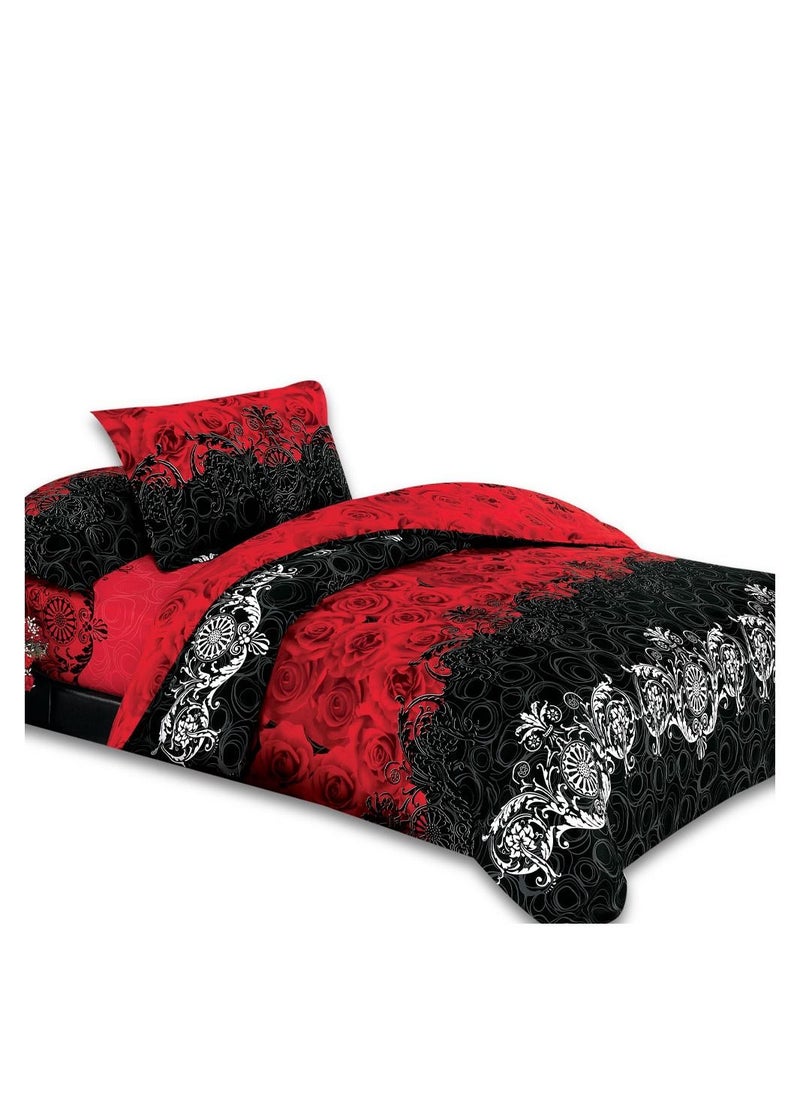 Family Bed - stic Bed sheet satin cotton 4 pieces size 180 x 200 cm Model 4011 from Family Bed - Image 1