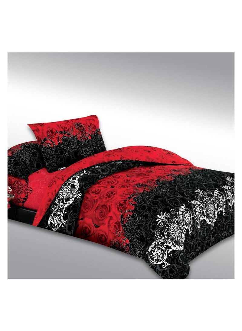 Family Bed - stic Bed sheet satin cotton 4 pieces size 180 x 200 cm Model 4011 from Family Bed - Image 1