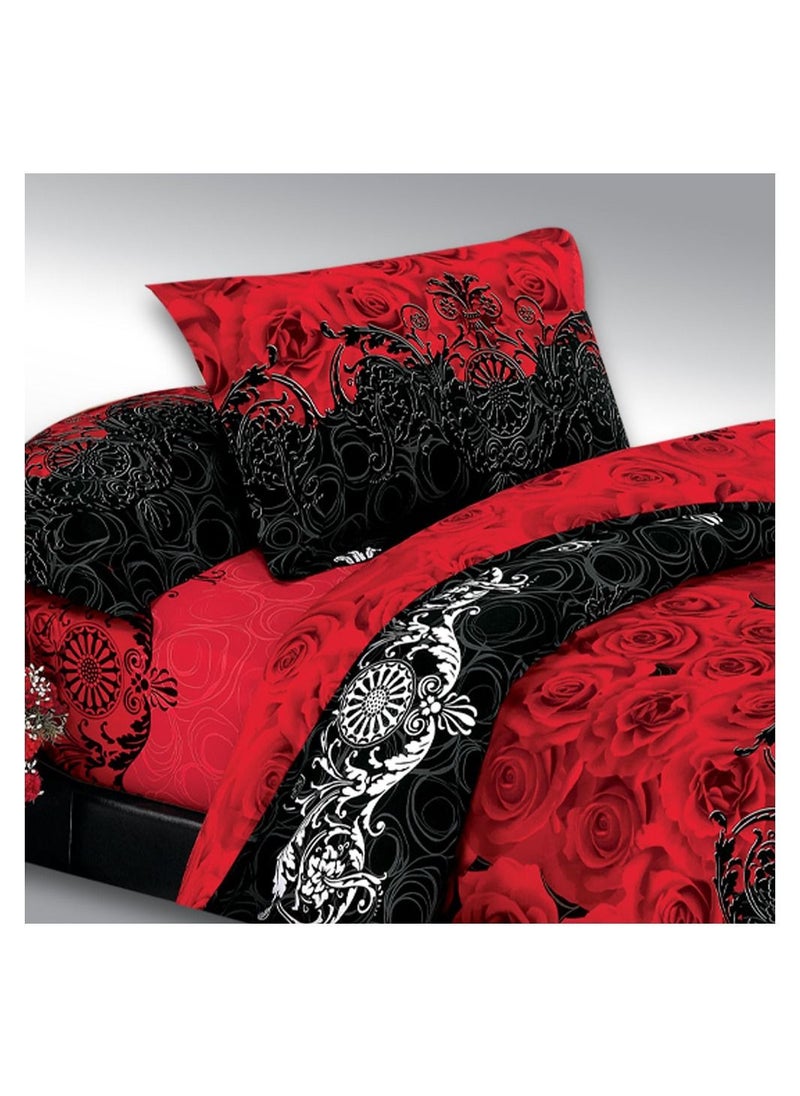 Family Bed - stic Bed sheet satin cotton 4 pieces size 180 x 200 cm Model 4011 from Family Bed - Image 1