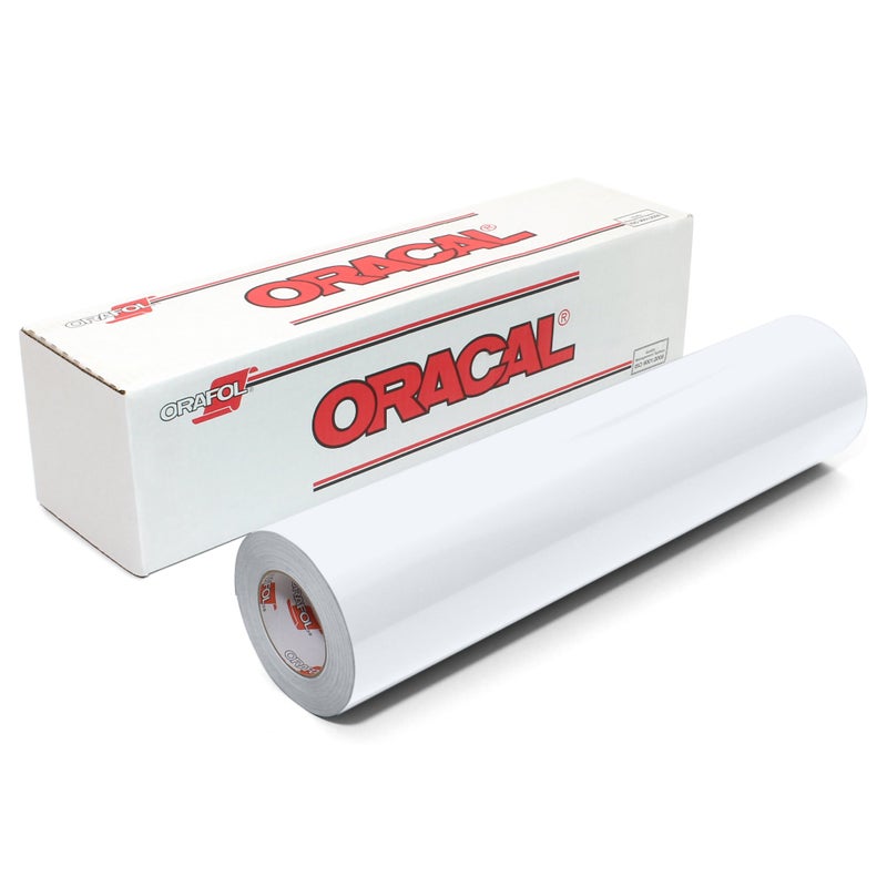 Oracal 751 Gloss Premium LongTerm Craft Vinyl for Cutters and Plotters 12 Inch by 6 Foot Roll Gloss White