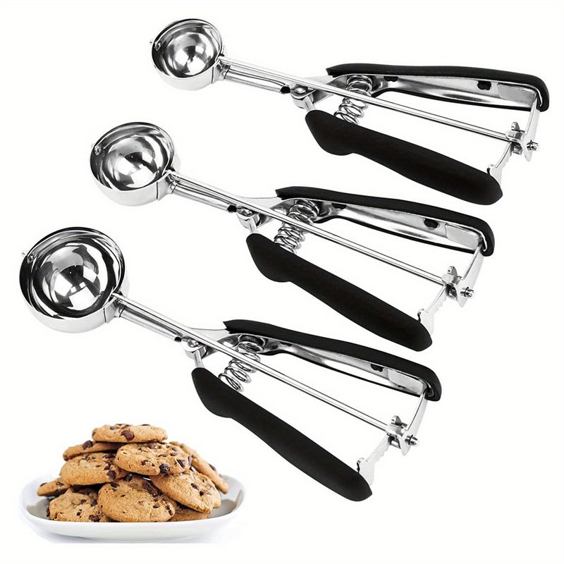 Stainless Steel Cookie Dough Spoon Set With 1.57 Inch Scoop For Baking - Image 5