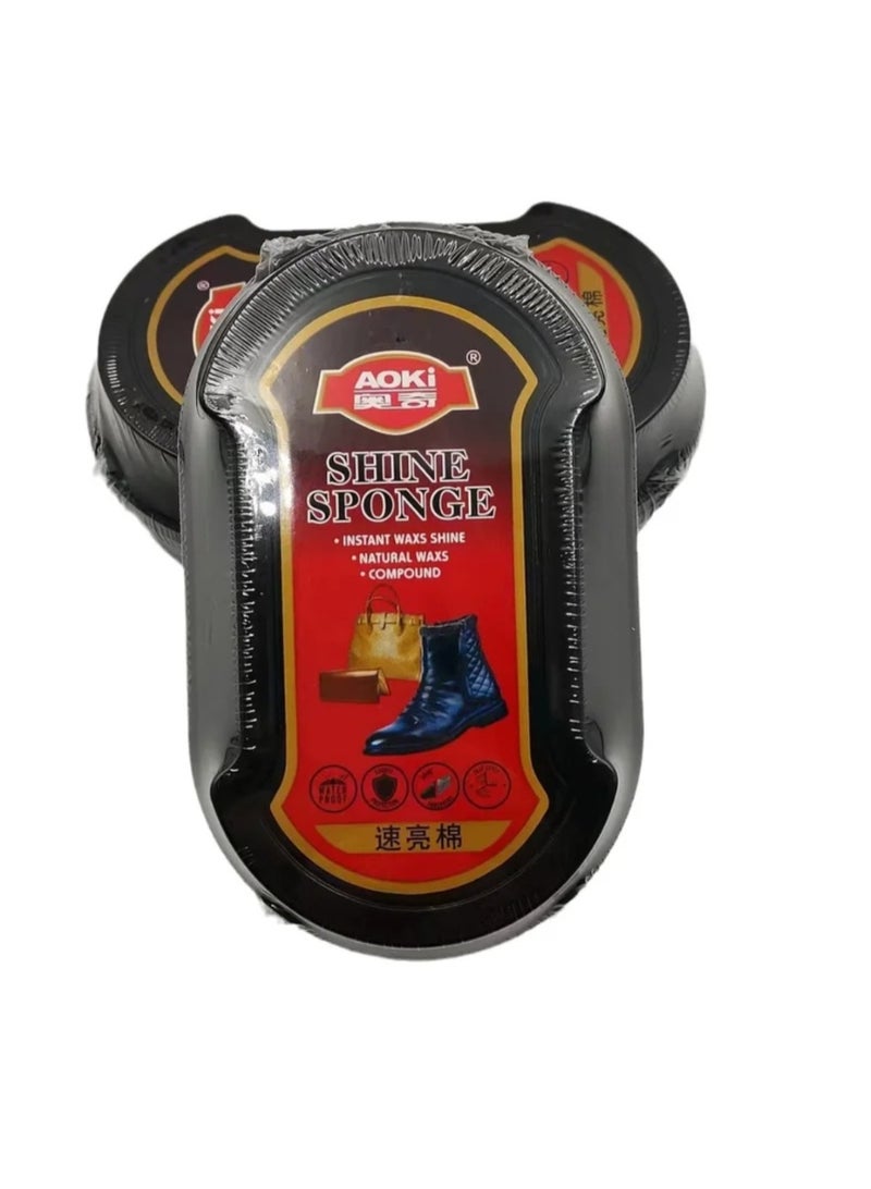 Aoki Pack Of 2 Shoe Shine Spong - Image 1