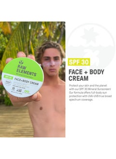 raw elements Raw Elements Face and Body Mineral Sunscreen SPF 30 Tin, Organic Sunblock Daily Protection, Non Toxic Reef Safe, Water Resistant, Cruelty Free, Plastic Free, 3 oz (Pack of 1)  - Image 3