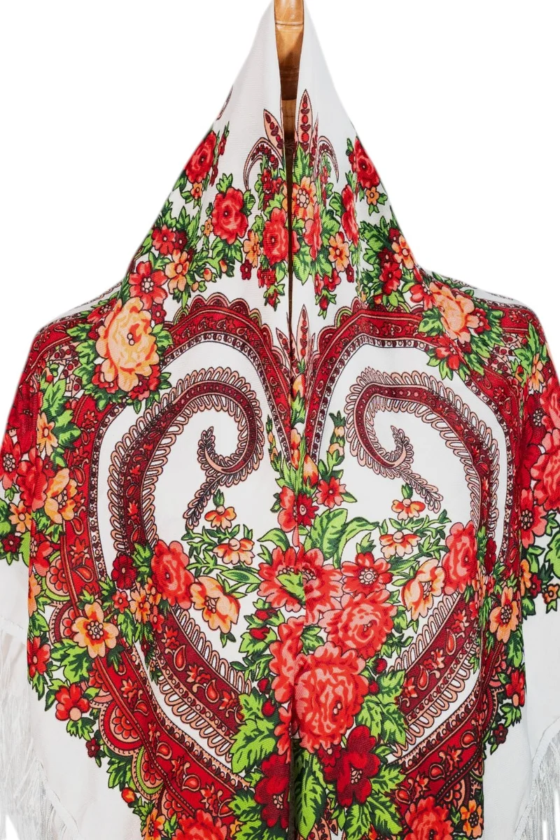 D'Daniela Amaliya Women's Eastern European Cotton Tassel Shawl
