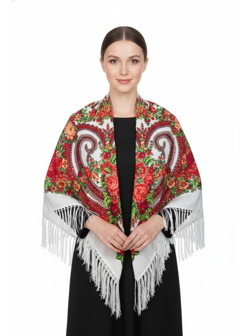 دىدانيالا شال نسائي قطن بشرّابات من أمّاليا