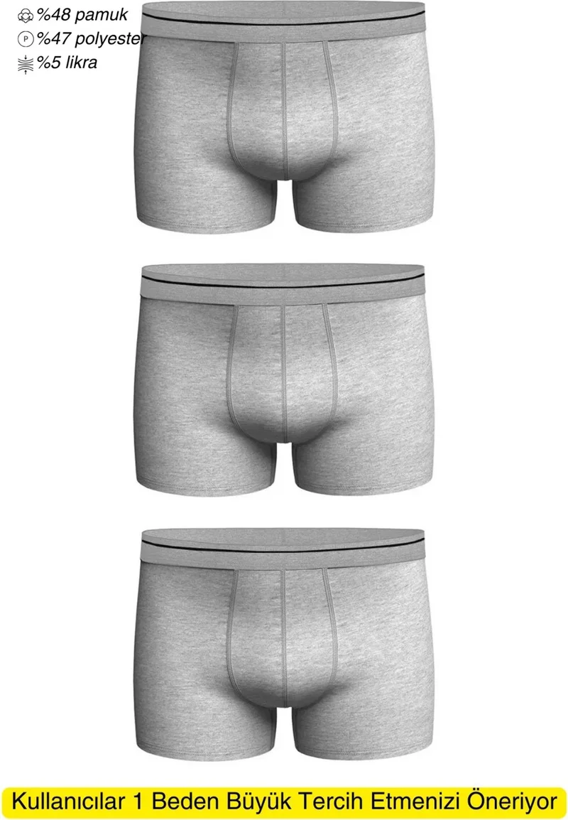 Cenko Men's 3 Pieces Lycra Slim Fit Thin Fabric Suitable for Daily Use Economic Boxer in Special Package