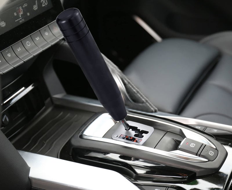 Arenbel 7" Polished Aluminum Car Gear Stick Lever Shift Long Handle Weighted Shifter Knob Fit Most Manual Automatic Vehicles, Silver - Image 2