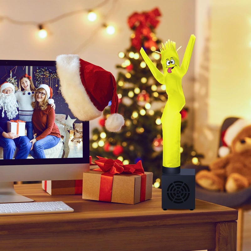 Poen Easter Gifts for Kids Mini Wacky Waving Inflatable Tube Guy with Blower Gag Toy Gift Inflatable Tube Man Birthday Desktop Decor Dancing Blow up Man for Office Party Decor(Cute) - Image 5