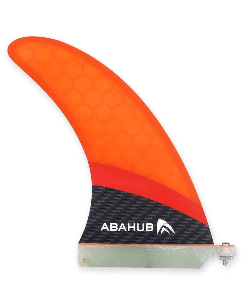 Abahub فين مركز فردي 8 بوصة من أبا هوب مع 1 برغي عرضي، ألياف زجاجية مع خلية نحل، فين بديل 8 بوصة لركوب الأمواج، لوح التجديف، لوح طويل، برتقالي - Image 1