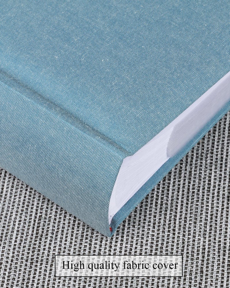 1DOT2 Photo Album 4x6 Hold 402 Photos with Memo Slip-in Pockets Photo Book  Linen Cover Picture Photo Albums with Writing Space for Wedding Family Baby Vacation Mother's Day Cyan Blue - Image 4