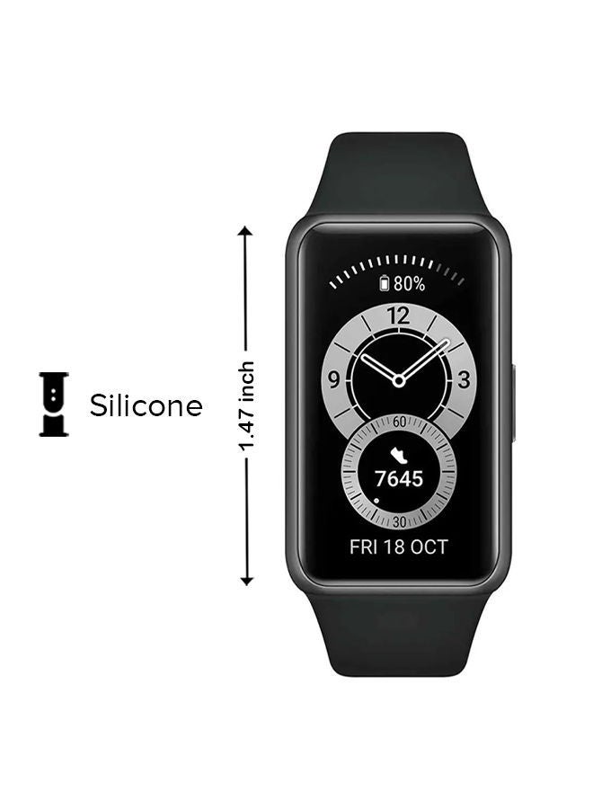 HUAWEI Band 6 All-Day SPO2 Monitoring Fullview Display 2 Weeks Battery Life 1.47 inch Graphite Black - Image 2