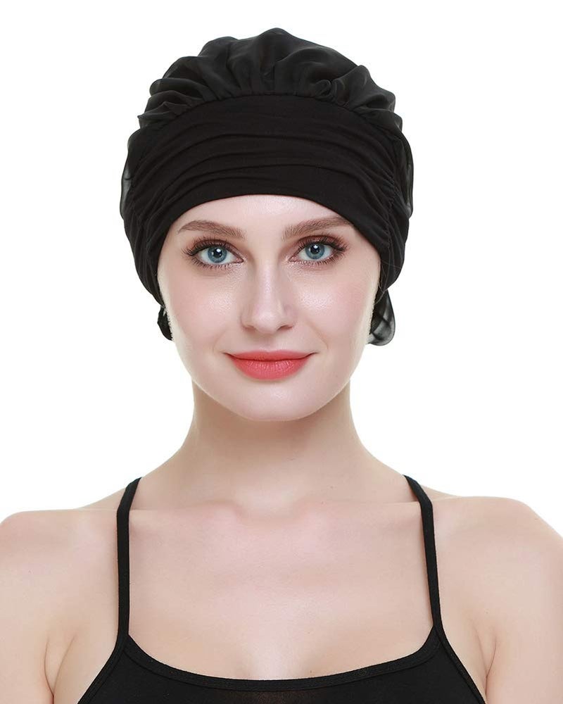 FocusCare Black Turban Bandana Scarf For Chemo Women Headwear Head Cover For Cancer Patients - Image 3