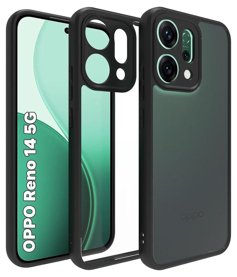 جراب حمايه شفاف مضاد للاصفرار ومقاوم للصدمات متوافق مع Oppo Reno 14 (شفاف) - Image 1