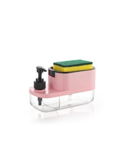iSTAR iSTAR Soap Dispenser for Kitchen Sink with Sponge Holder 400ml Hollow Design Durable & Smooth Body Random Color 3 in 1 Soap Pump Dispenser Rust Proof Dish Soap Liquid Dispenser  - Image 2