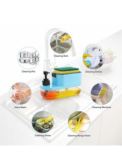 iSTAR iSTAR Soap Dispenser for Kitchen Sink with Sponge Holder 400ml Hollow Design Durable & Smooth Body Random Color 3 in 1 Soap Pump Dispenser Rust Proof Dish Soap Liquid Dispenser  - Image 5