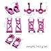 FACCNOY Metal Steering Knuckles C Hubs Suspension Arms CVD Shaft for 124 Losi Micro b Rc Car 2WD Buggy Chassis Plate Linkage Upgrades Set 1 Pink - Image 4