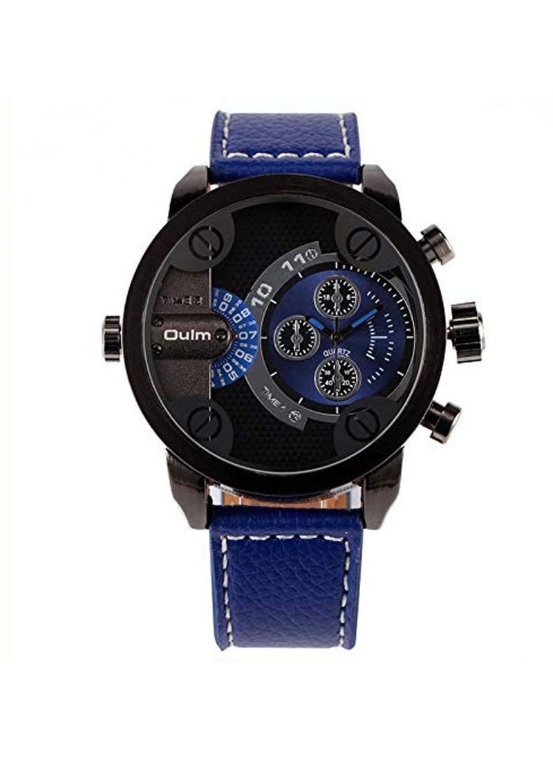 Oulm Beautiful Watches Oulm Fashion Dual Time Zone Men's Watch Oulm Watch 3130 