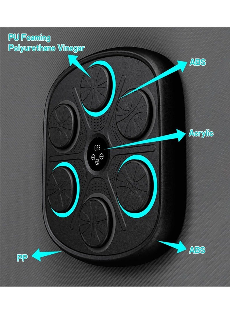 آلة الملاكمة الذكية 2024 مزودة بتقنية البلوتوث لمعدات التدريب الداخلية مع شاشة LED وقفازات مميزة للياقة البدنية العائلية - Image 4