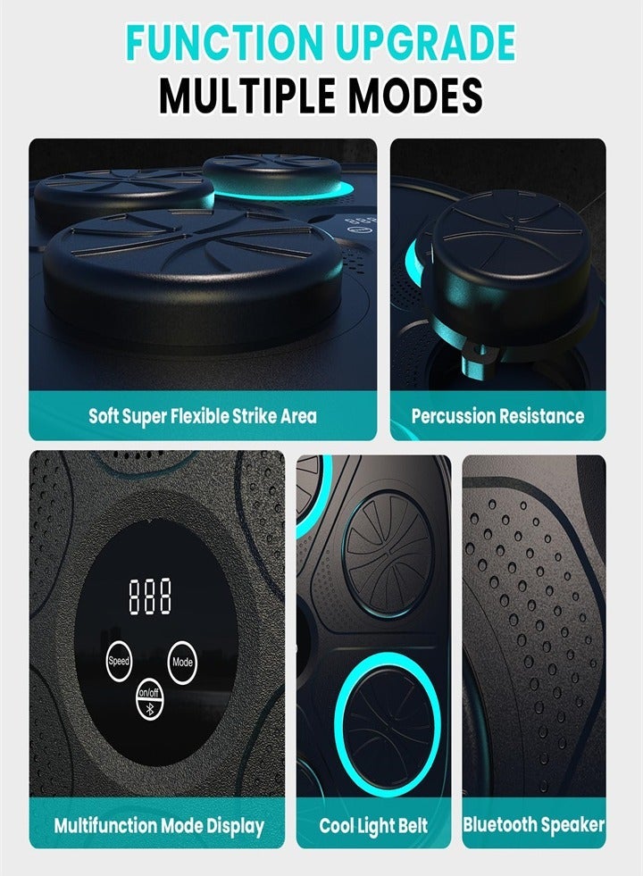 آلة الملاكمة الذكية 2024 مزودة بتقنية البلوتوث لمعدات التدريب الداخلية مع شاشة LED وقفازات مميزة للياقة البدنية العائلية - Image 5