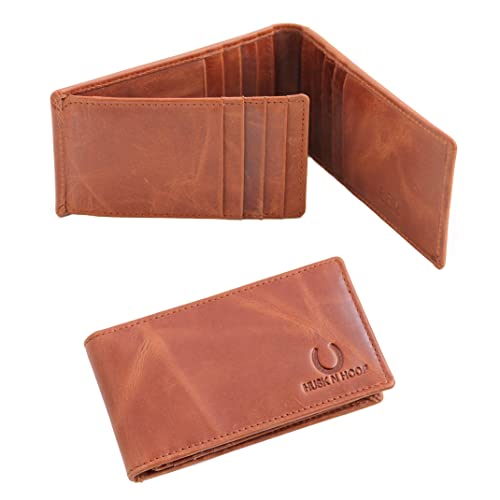 Husk N Hoof RFID Protected Leather Credit Card Holder Wallet for Man Women | Card Holder for Men Woman | Crunch Brown - Image 1