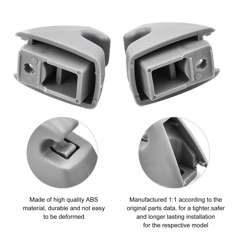 Wevdn 2 PCS Sun Visor Support Retainer Clip, 95994975 95994976 Sun Visor Hook Clip Bracket Replacement, Sunvisor Holder Hook for Cruze 2011-2016 Verano 2012-2017, Car Accessories (Gray) - Image 5