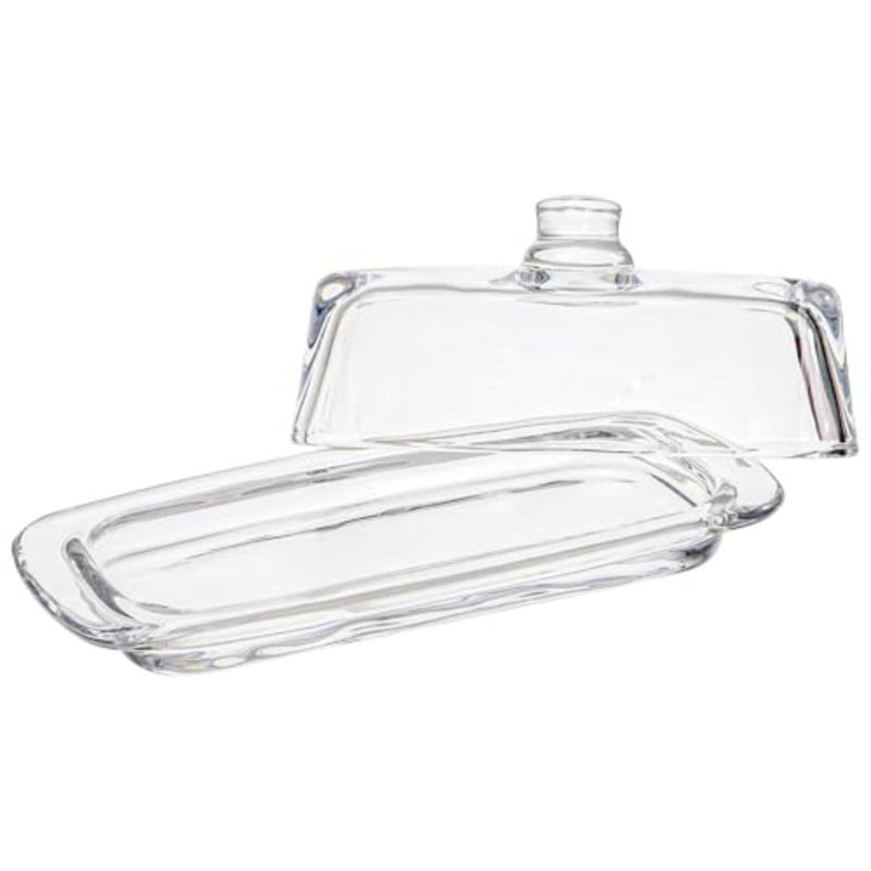 Set of 2 Glass Butter Dish with Handled Lid, Classic Clear 2-Piece Design Butter Keeper, Food Safe and Dishwasher Safe Standard Size of Butter Dish - Image 3