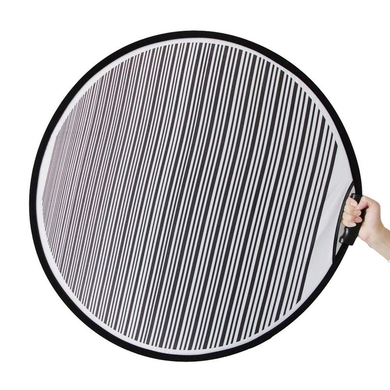 WJSKDQ 80cm Circular Striped Flexible Foldable PDR Lined Light Reflector Board Dent Panel Portable Designed Pdr Light Board Led for Car Vehicle Door Scratch and Hail Damages Necessary Pdr Light Tools - Image 2