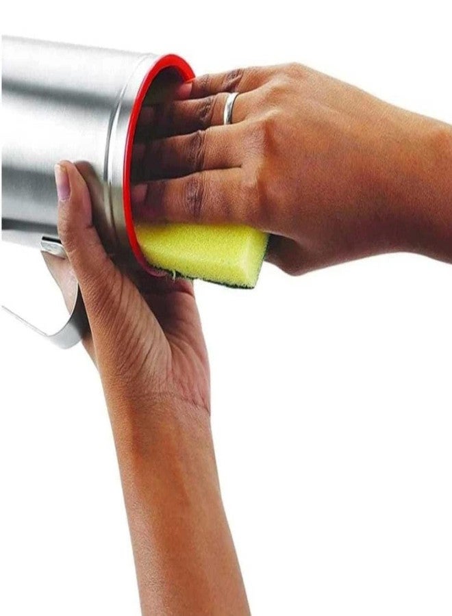 SAMEEP Stainless Steel 1000 ml Cooking Oil Dispenser Leak Proof Oil Bottle Pourer, Oil Pot, Vinegar Dispenser (Silver) - Image 3