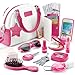 Star Princess Pretend Play Purse Set for Girls Realistic Purse with Accessories Toy Phone Wallet Credit Cards Keys Makeup for Role Playing Toys for Girls Ages 38 - Image 3