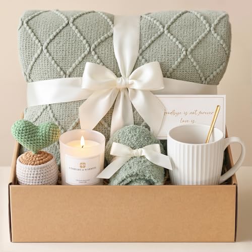 Mirasphere Sympathy Gift Baskets for Loss of Loved One - Condolences Grief Bereavement Gifts for Loss of Mom Dad - Hug in a Box Miscarriage Care Package for Women Memorial Gifts for Loss of Mother Father Husband - Image 1