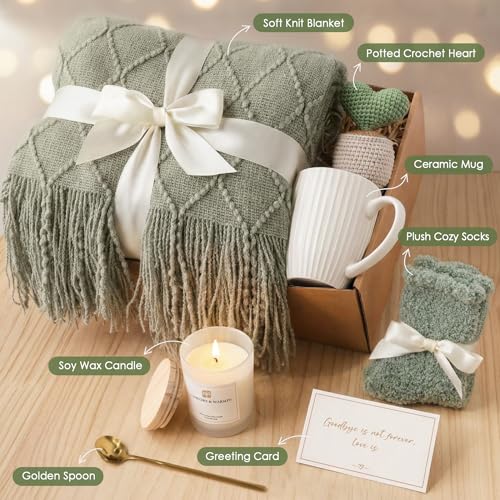 Mirasphere Sympathy Gift Baskets for Loss of Loved One - Condolences Grief Bereavement Gifts for Loss of Mom Dad - Hug in a Box Miscarriage Care Package for Women Memorial Gifts for Loss of Mother Father Husband - Image 2