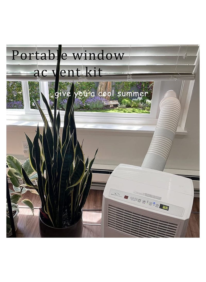 KASTWAVE - Portable Air Conditioner Window Kit with 2 3m Seals, Universal Portable Air Window Vent Exhaust Hose, Mobile Air Conditioner Window Damper, AC Ventilation Kit (5.1"/13cm) - Image 1