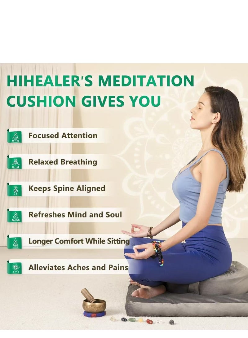 YOKA High-Quality Meditation & Prayer Cushion Floor Pillow – with 2 Covers 16"x16"x5", Comfortable Zafu Yoga Meditation Accessories for Sitting on Floor, Ideal for Prayer, Meditation, Mindfulness, for Women & Men - Image 5