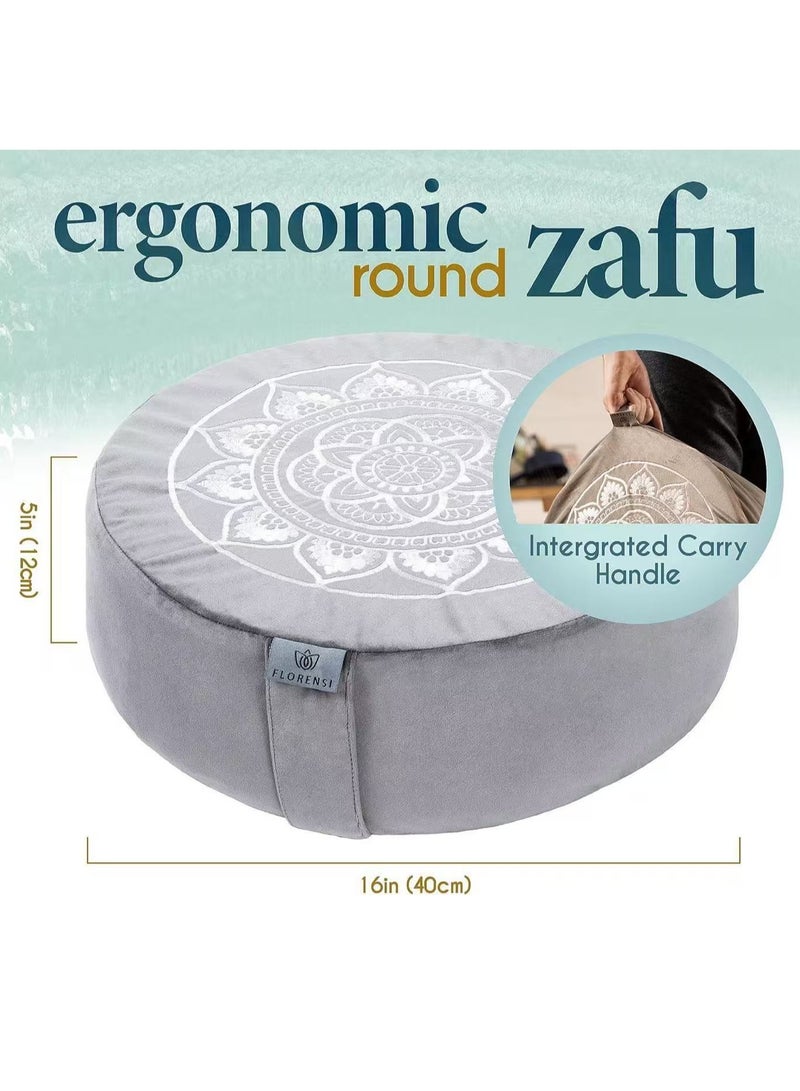 YOKA High-Quality Meditation & Prayer Cushion Floor Pillow – with 2 Covers 16"x16"x5", Comfortable Zafu Yoga Meditation Accessories for Sitting on Floor, Ideal for Prayer, Meditation, Mindfulness, for Women & Men - Image 3