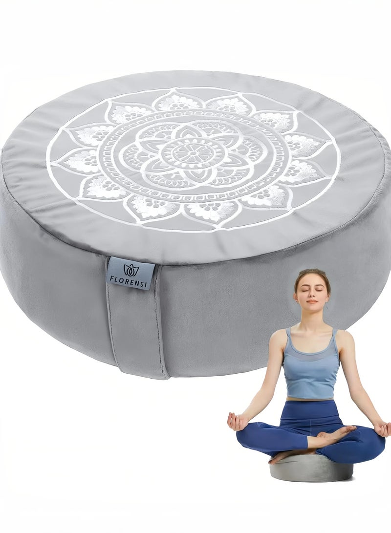YOKA High-Quality Meditation & Prayer Cushion Floor Pillow – with 2 Covers 16"x16"x5", Comfortable Zafu Yoga Meditation Accessories for Sitting on Floor, Ideal for Prayer, Meditation, Mindfulness, for Women & Men - Image 1
