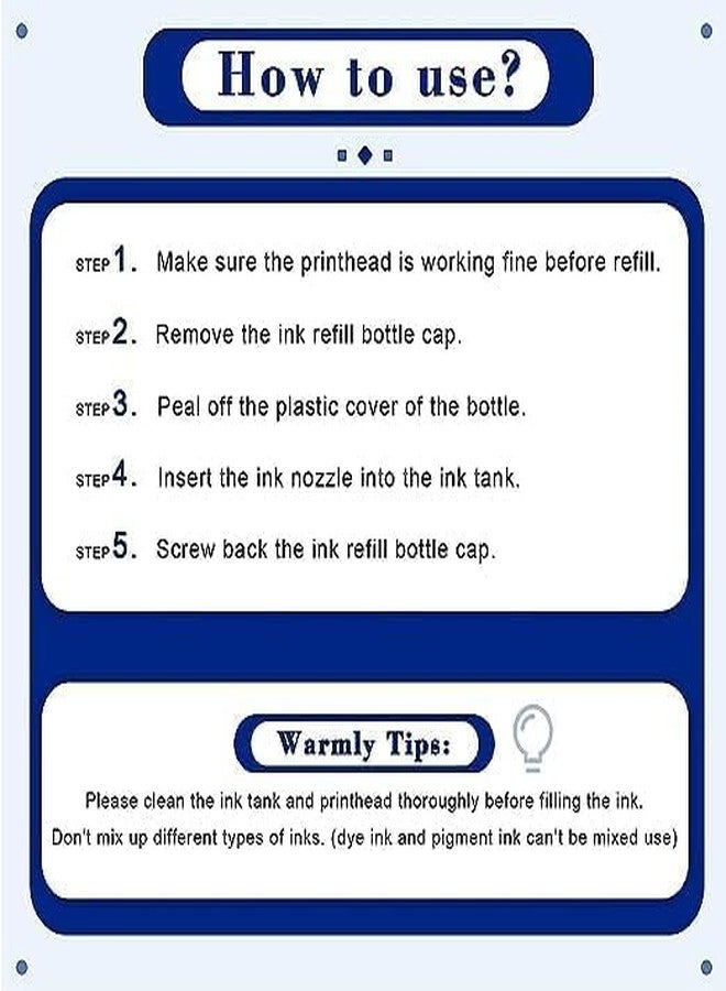 Hynear GI-76 Refill Ink Bottle Suitable for GX3070, GX3072, GX4070 Printers (170ML X 1Bottle/Black + 135ML X 3Bottle/Color) - Image 5