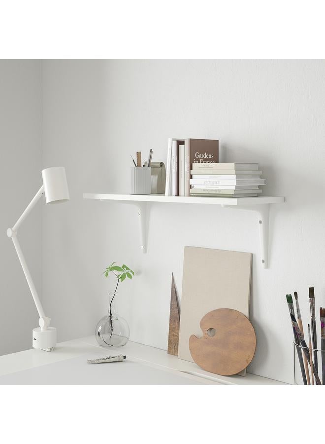 erorex Wall Shelf, White/White, 59X20 Cm - Image 2