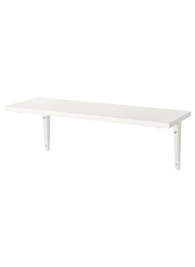 erorex Wall Shelf, White/White, 59X20 Cm - Image 1