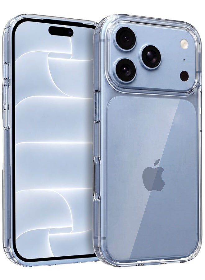 Tersely Crystal Clear Case for iPhone 18 Pro, [Anti-Yellowing] Hard Back Slim Shockproof Bumper Anti-Scratch, Suitable for Wireless Charging - Image 1