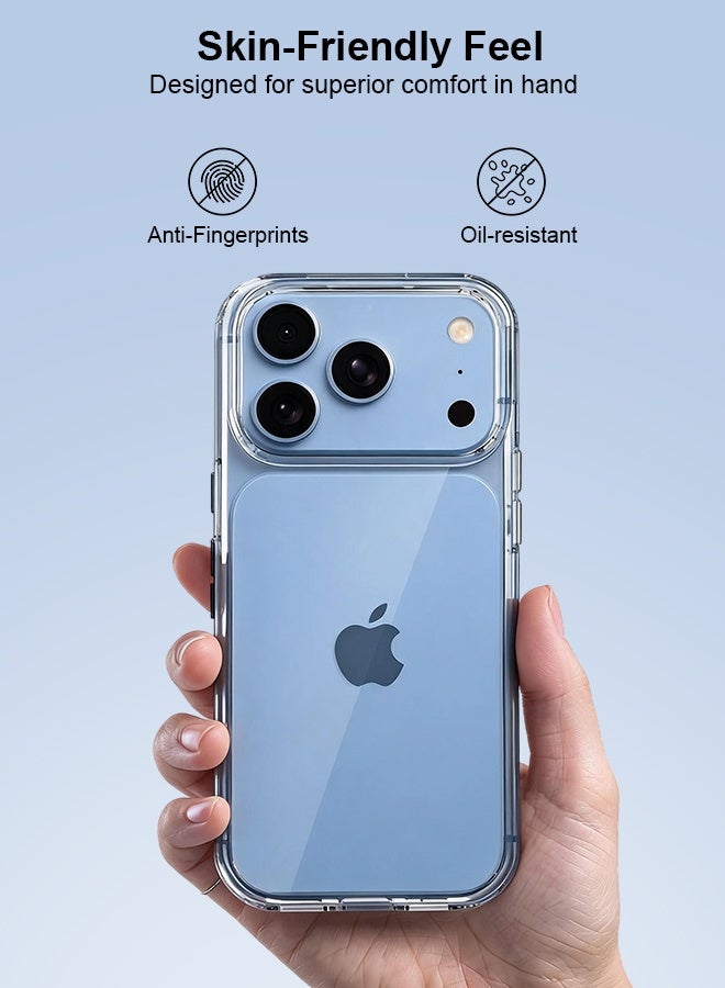 Tersely Crystal Clear Case for iPhone 18 Pro, [Anti-Yellowing] Hard Back Slim Shockproof Bumper Anti-Scratch, Suitable for Wireless Charging - Image 4