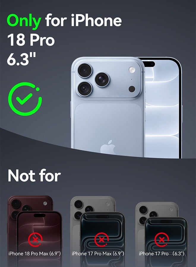 Tersely Crystal Clear Case for iPhone 18 Pro, [Anti-Yellowing] Hard Back Slim Shockproof Bumper Anti-Scratch, Suitable for Wireless Charging - Image 2