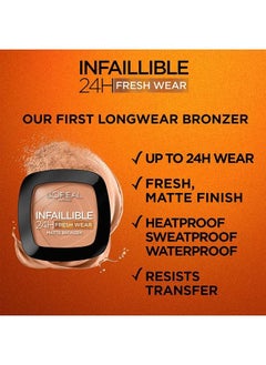 L'OREAL PARIS Infallible 24H Fresh Wear Bronzer 250 Light  - Image 2