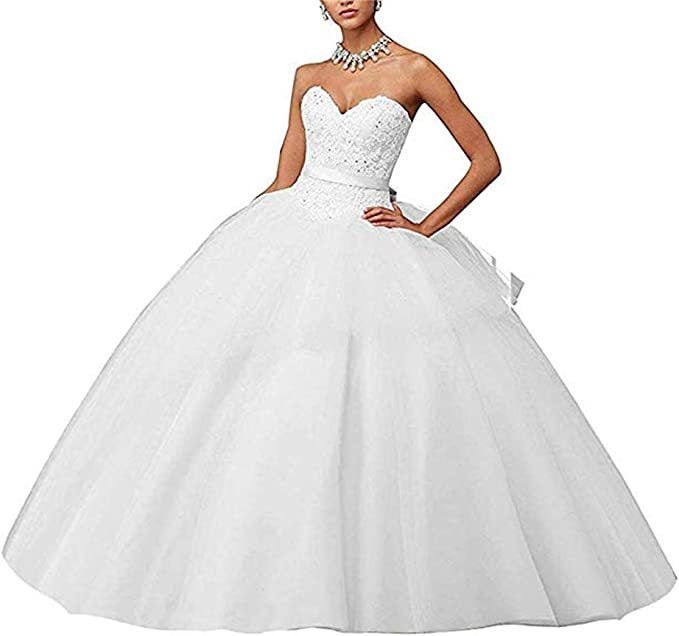 Wedding Dress Evening Dress Tube Top V-Neck Tutu Dress Wedding Dress New Night - Image 1
