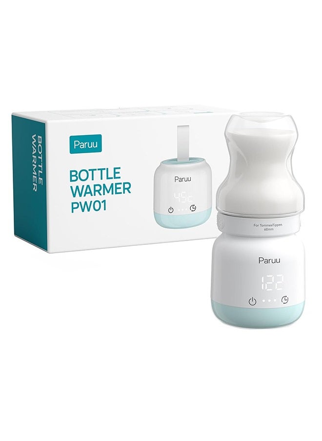 Paruu Portable Baby Bottle Warmer And Formula, 4 Adapters, Fast Heating Double Leak-Proof 