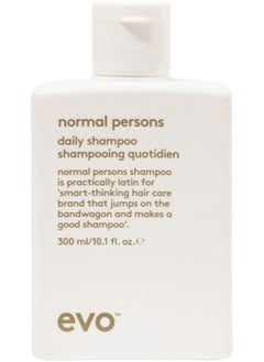 EVO Normal Persons Daily Shampoo, Deep Cleansing Shampoo for Normal & Oily Hair, Cleansing Shampoo Removes Residues from Hair, 300 ml  - Image 1