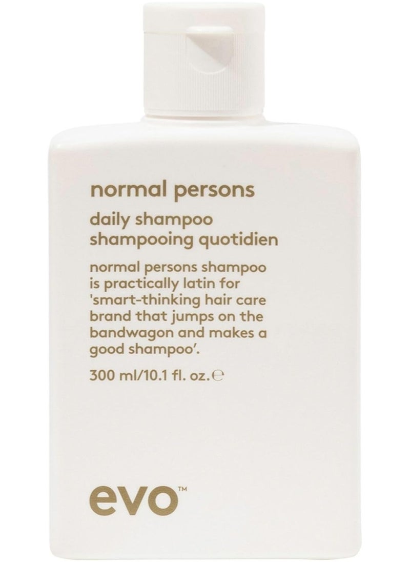 EVO Normal Persons Daily Shampoo, Deep Cleansing Shampoo for Normal & Oily Hair, Cleansing Shampoo Removes Residues from Hair, 300 ml  - Image 1